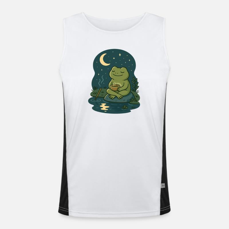 Grenouille au clair de lune – Mindful & Cozy Débardeur respirant contrasté Homme 