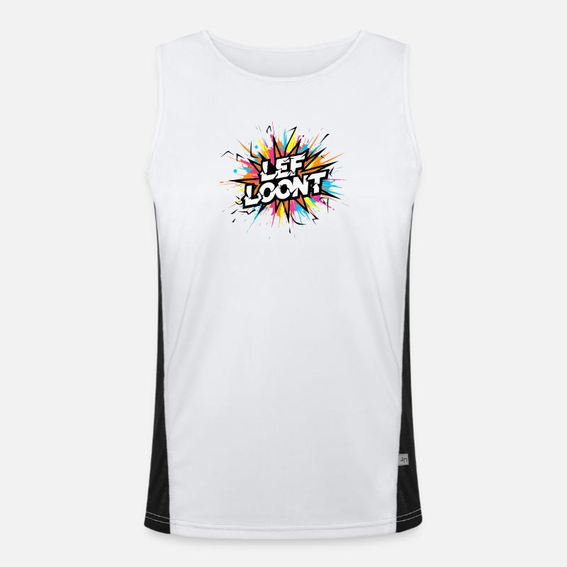 Mut zahlt sich aus Comic Explosion Text Funktionelles Kontrast-Tank Top für Männer 