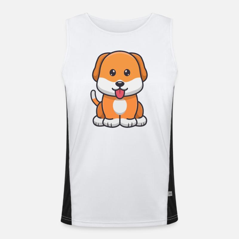 Chien mignon Débardeur respirant contrasté Homme 