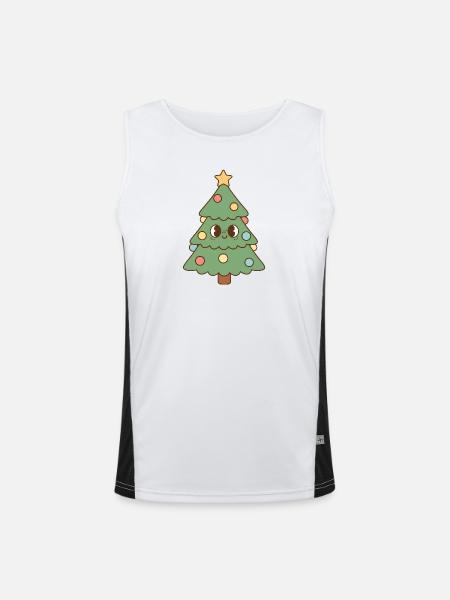 Christmas tree - Men's Functional Contrast Tank Top - white/black