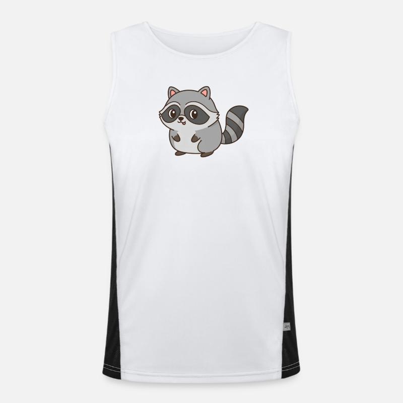 Waschbär Funktionelles Kontrast-Tank Top für Männer 