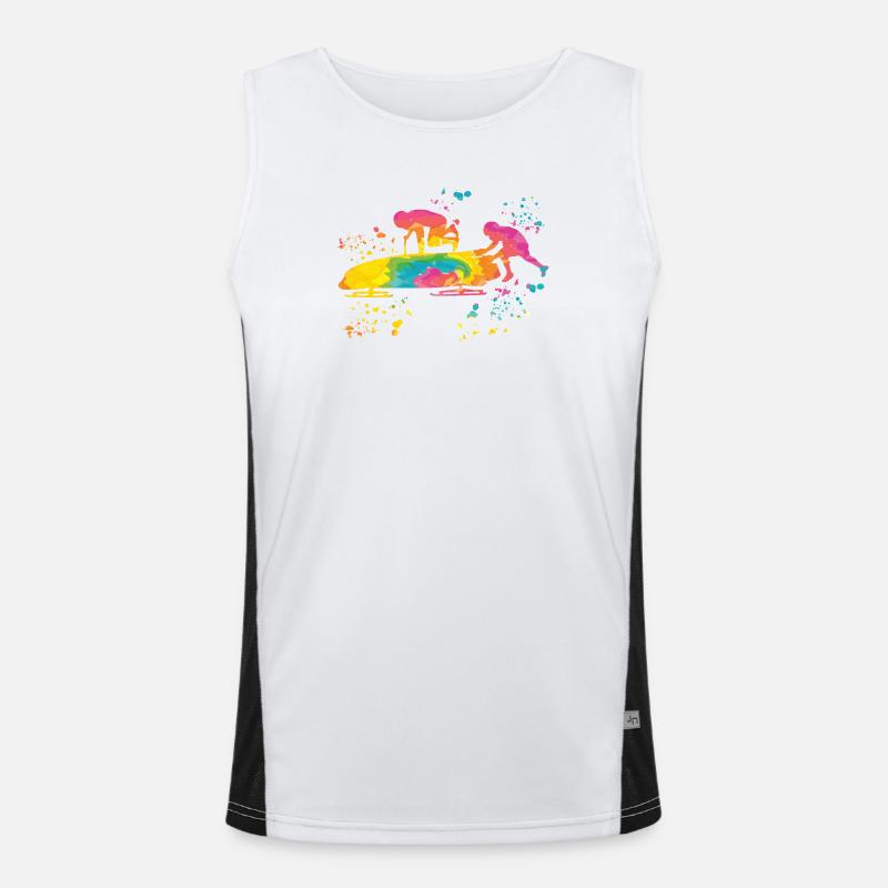 Bobsleigh Two-man Bobsleigh - Men's Functional Contrast Tank Top  - white/black