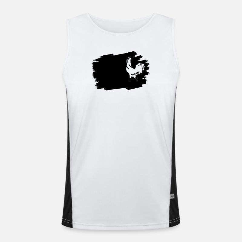 Mitternachts-Glyphen-Emblem Funktionelles Kontrast-Tank Top für Männer 