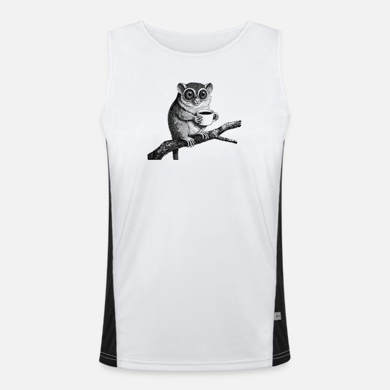 Coffee Tarsier Men's Functional Contrast Tank Top 