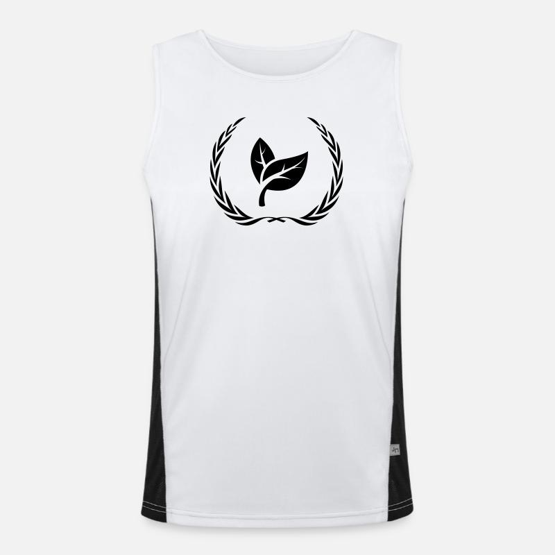 Leaf Ecology Wreath Men's Functional Contrast Tank Top 