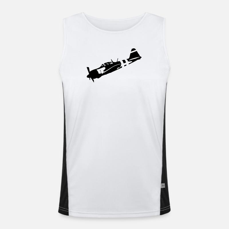 zero - Men's Functional Contrast Tank Top  - white/black