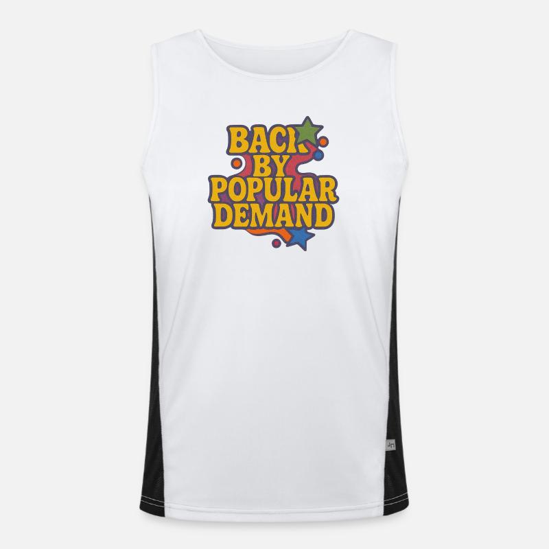 De retour par Popular Demand Retro Script Débardeur respirant contrasté Homme 