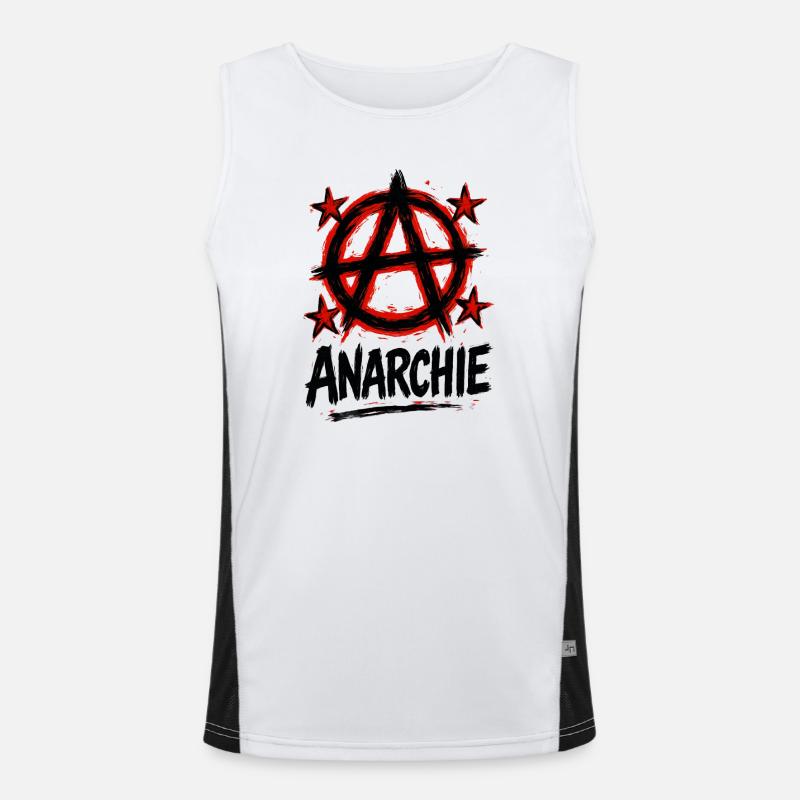 Anarchy - Punk - Revolution Men's Functional Contrast Tank Top 