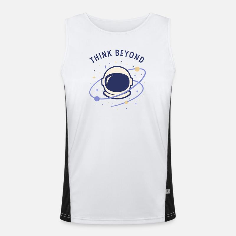 Denke Weiter Funktionelles Kontrast-Tank Top für Männer 