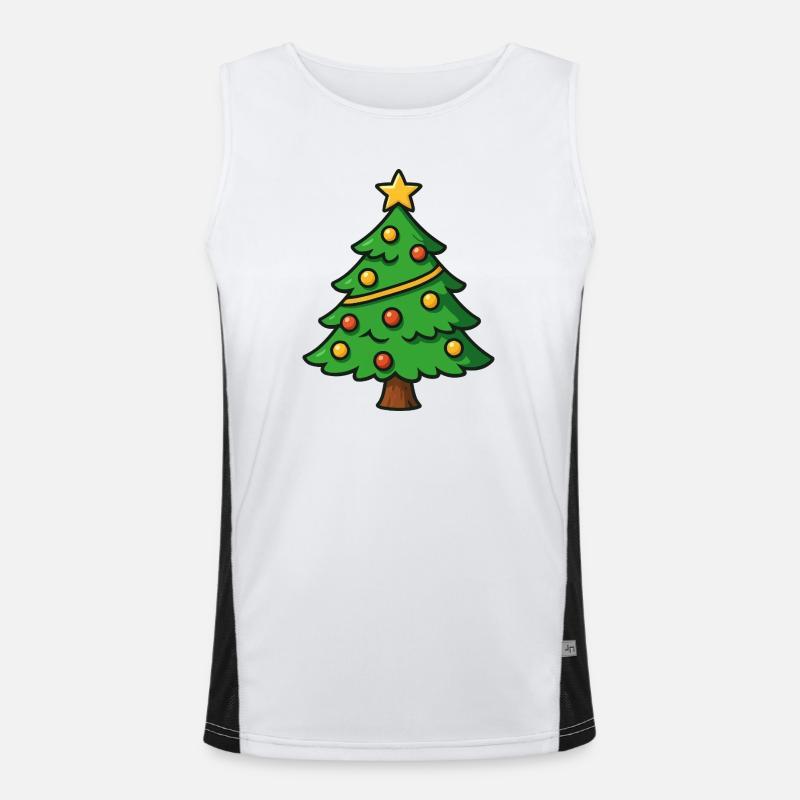 Weihnachtsbaum mit Stern Funktionelles Kontrast-Tank Top für Männer 