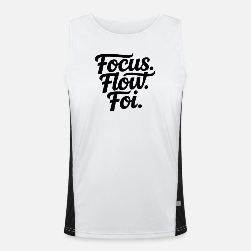 Focus Flow Fly Script Débardeur respirant contrasté Homme 