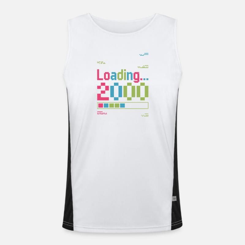 Loading 2000 pixel loading screen - Men's Functional Contrast Tank Top  - white/black