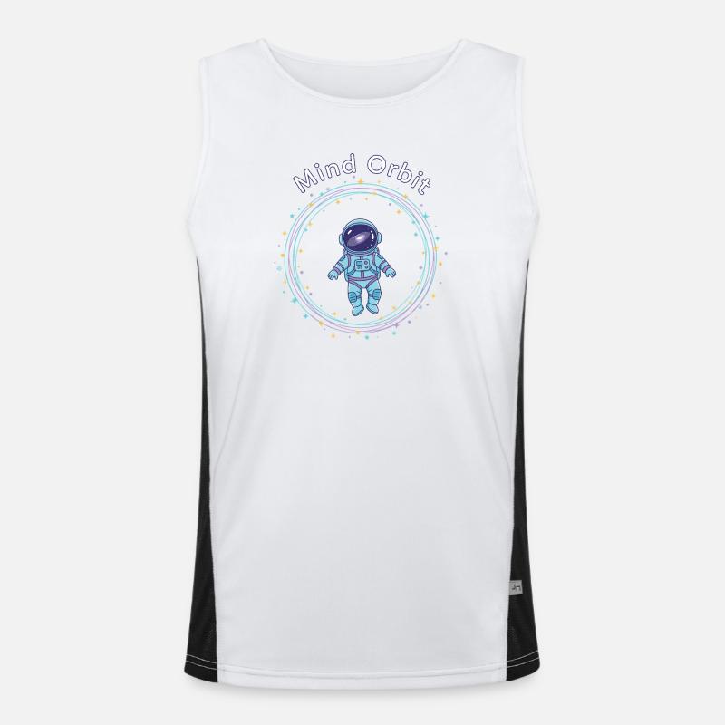 Astronaut in thought orbit Men's Functional Contrast Tank Top 