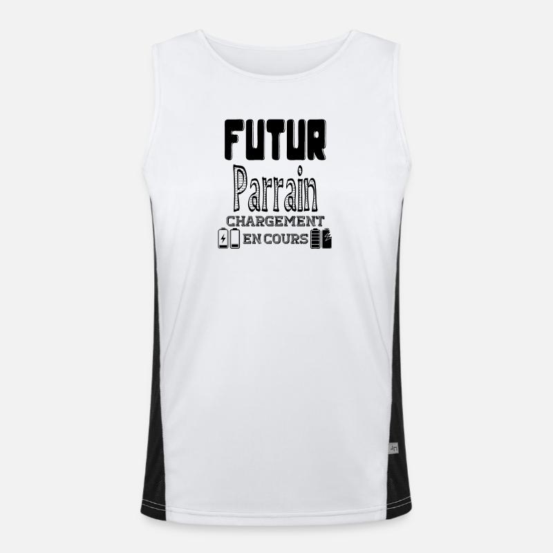 Future Sponsor Loading In Progress - Men's Functional Contrast Tank Top  - white/black