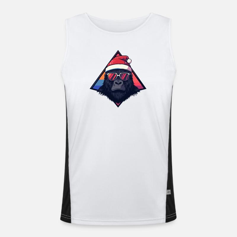 Gorilla Santa Neon Triangle Funktionelles Kontrast-Tank Top für Männer 
