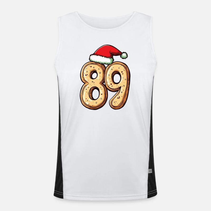 89 Numéro Cookie Noël Débardeur respirant contrasté Homme 