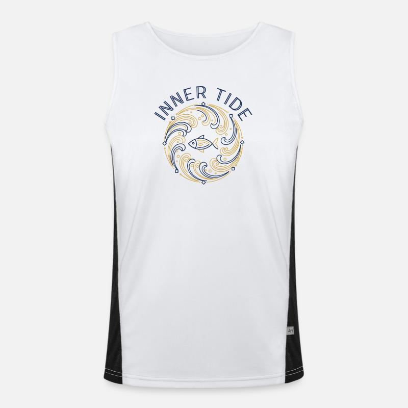 Inner tidal river Men's Functional Contrast Tank Top 