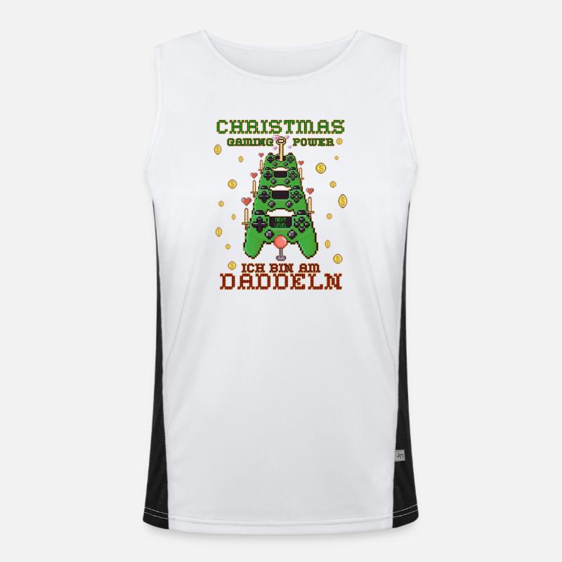 Gaming Christmas Funktionelles Kontrast-Tank Top für Männer 