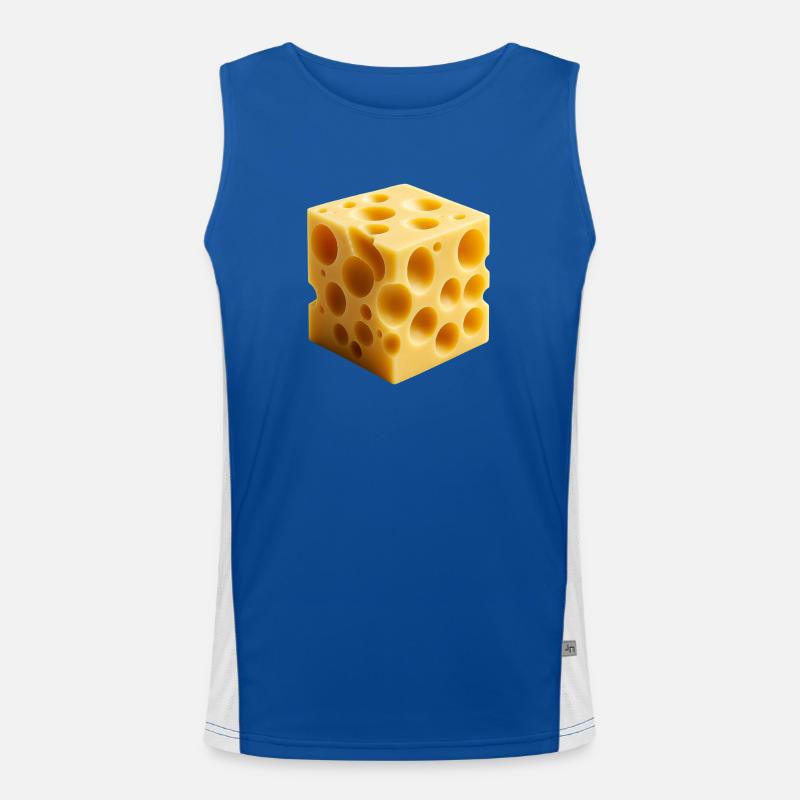 Käse Kostüm Funktionelles Kontrast-Tank Top für Männer 