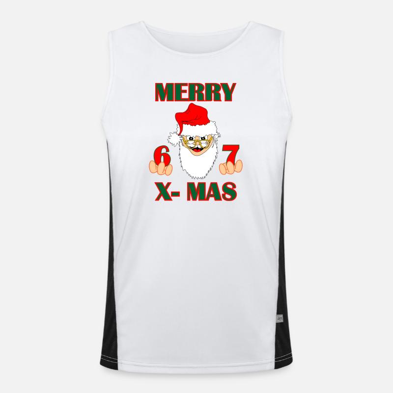 Santa 6–7 Vibes – MERRY X-MAS (Inspired by Men's Functional Contrast Tank Top 