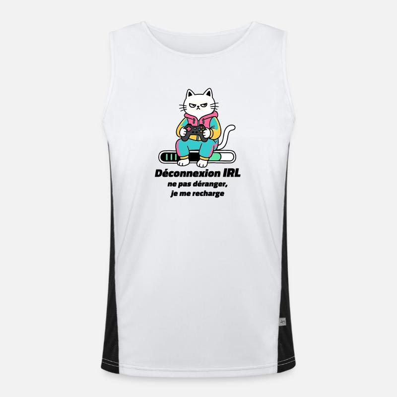 Chat Gamer Console Retro Débardeur respirant contrasté Homme 