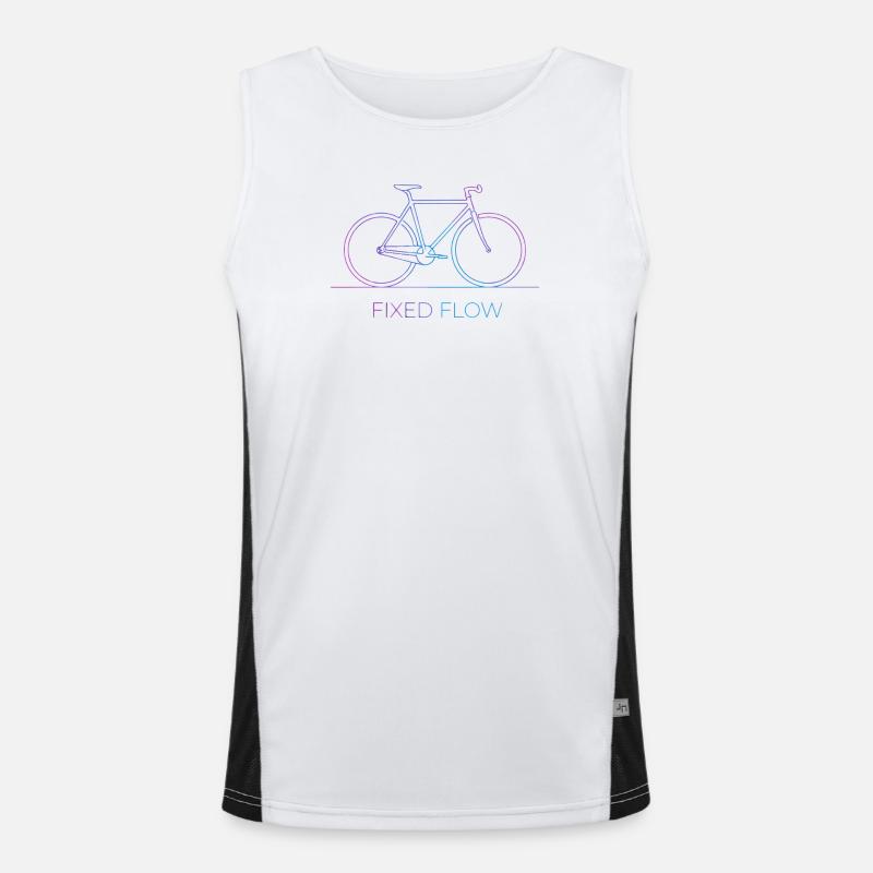 Fixed Flow Bicycle Men's Functional Contrast Tank Top 
