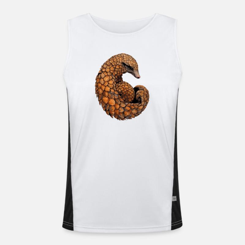 Pangolin Pangolin Pine Cone Pangolins Men's Functional Contrast Tank Top 