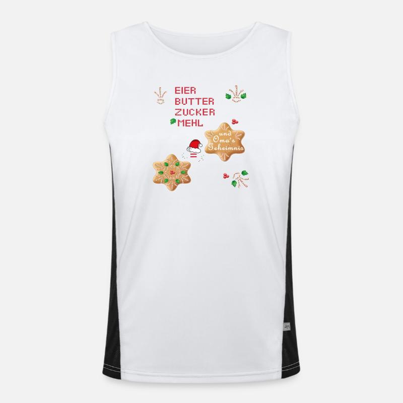 Christmas cookies Men's Functional Contrast Tank Top 