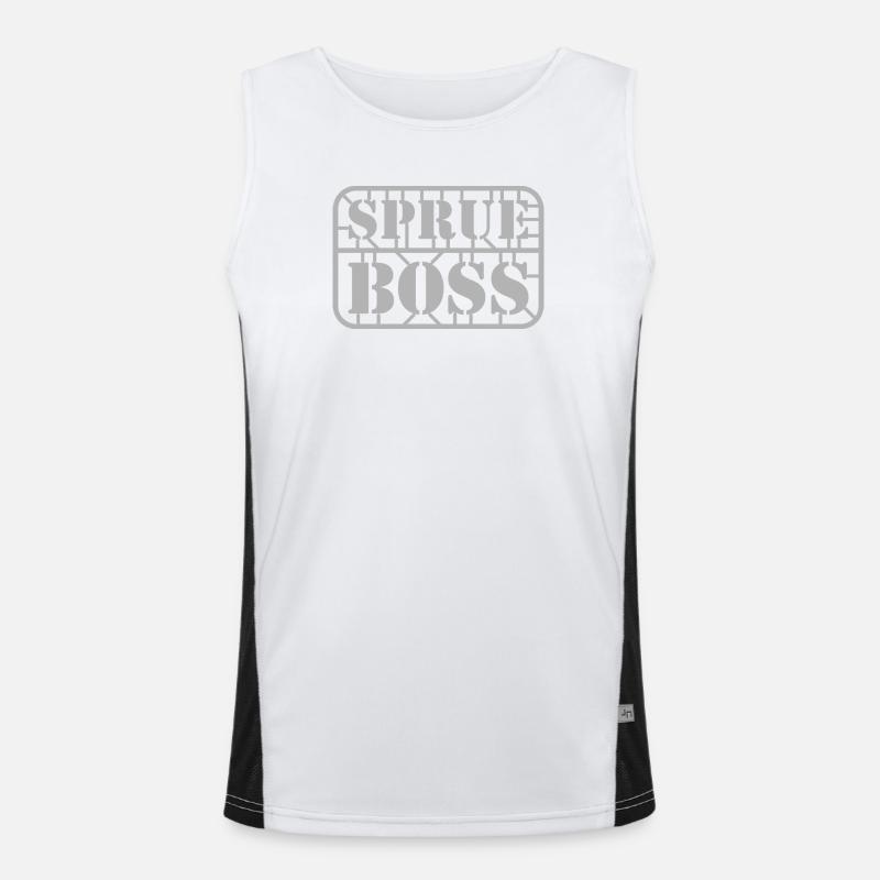 Scale Model Builder | Tanks Aircraft Ships Hobby Men's Functional Contrast Tank Top 