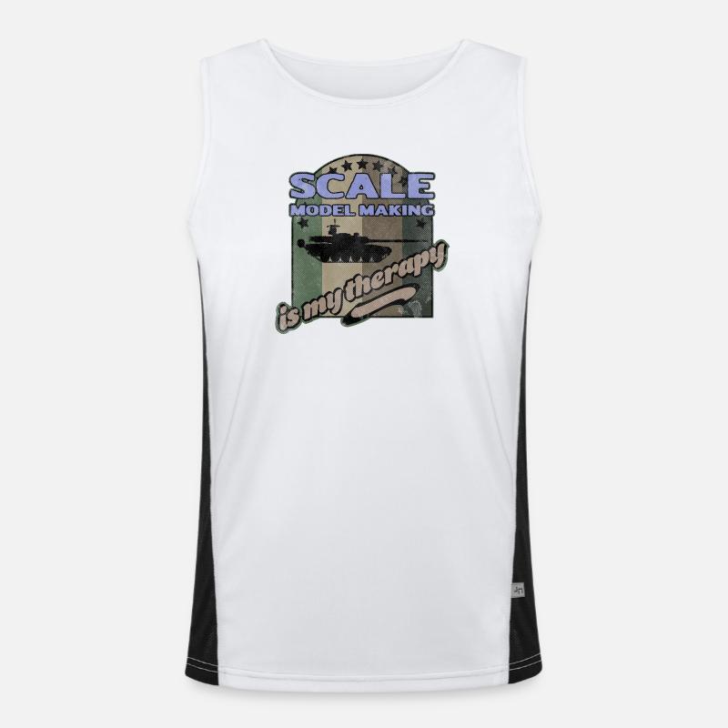 Maßstabsgetreue Modellbau Therapie Funktionelles Kontrast-Tank Top für Männer 
