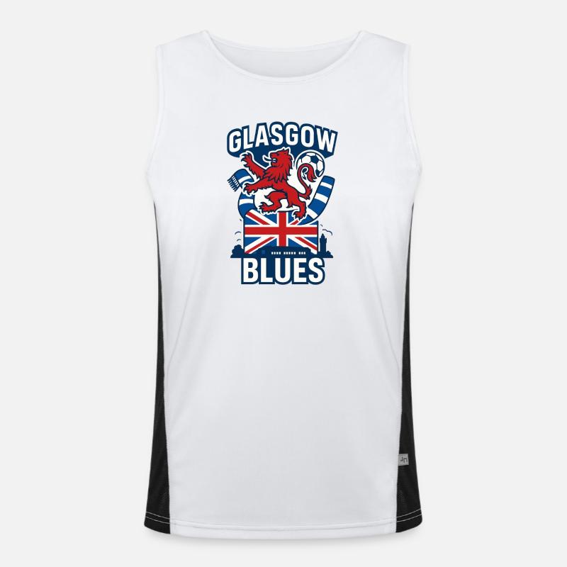 Glasgow Blues Crest Men's Functional Contrast Tank Top 