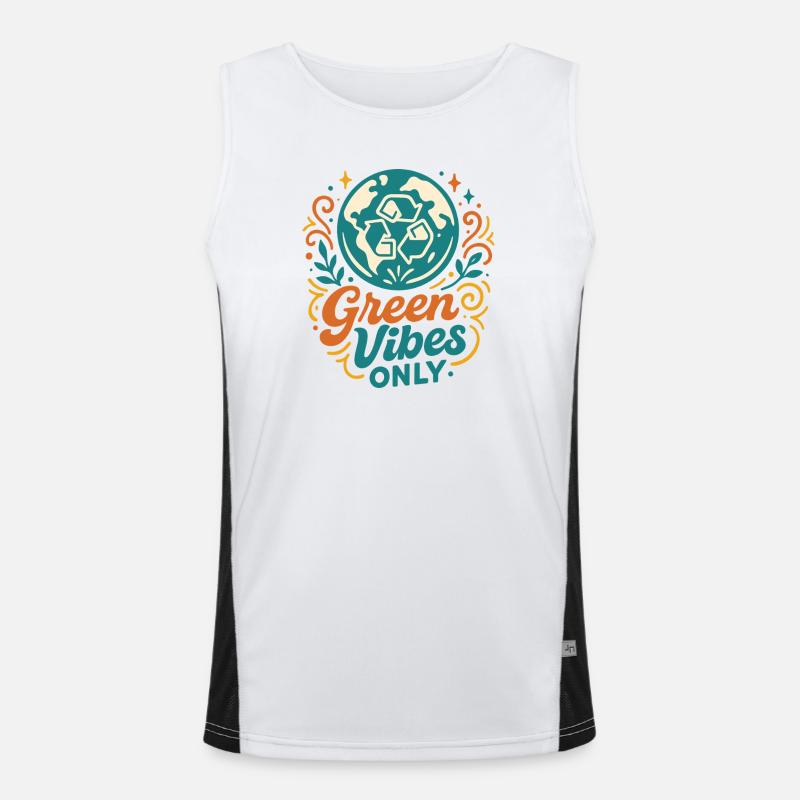 Grüne Vibes Pur Funktionelles Kontrast-Tank Top für Männer 