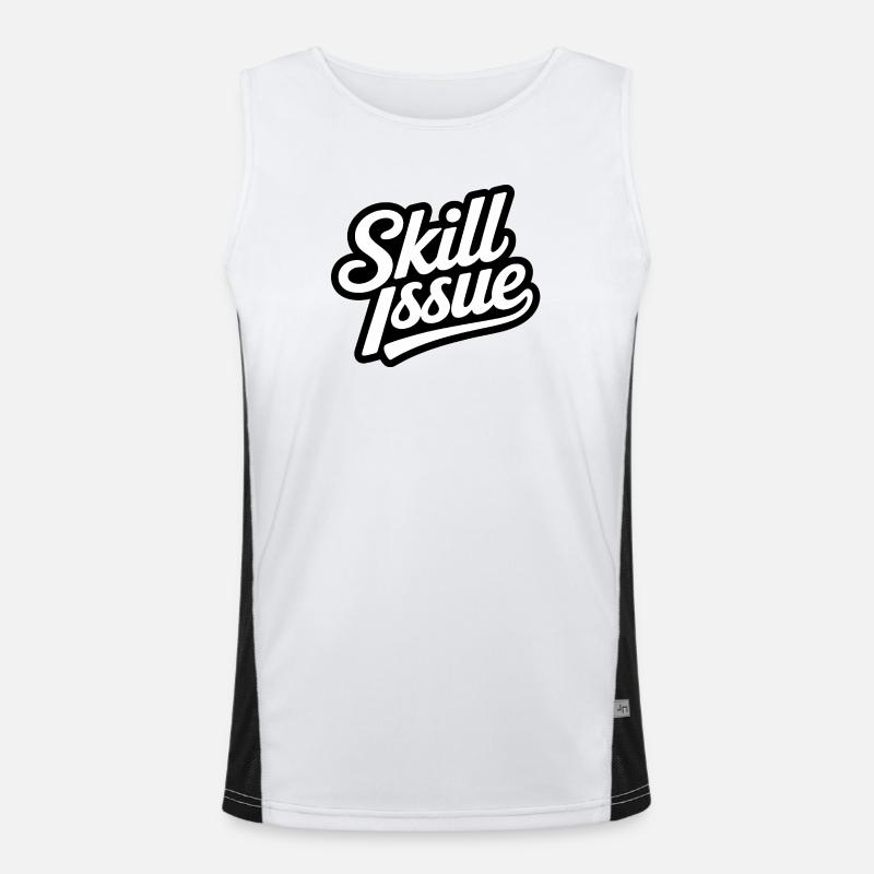 Skill-Problem - Lustige Gen Alpha Memes Funktionelles Kontrast-Tank Top für Männer 