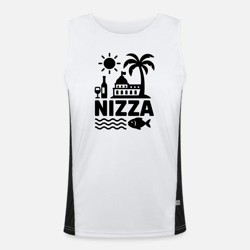 nizza  Funktionelles Kontrast-Tank Top für Männer 