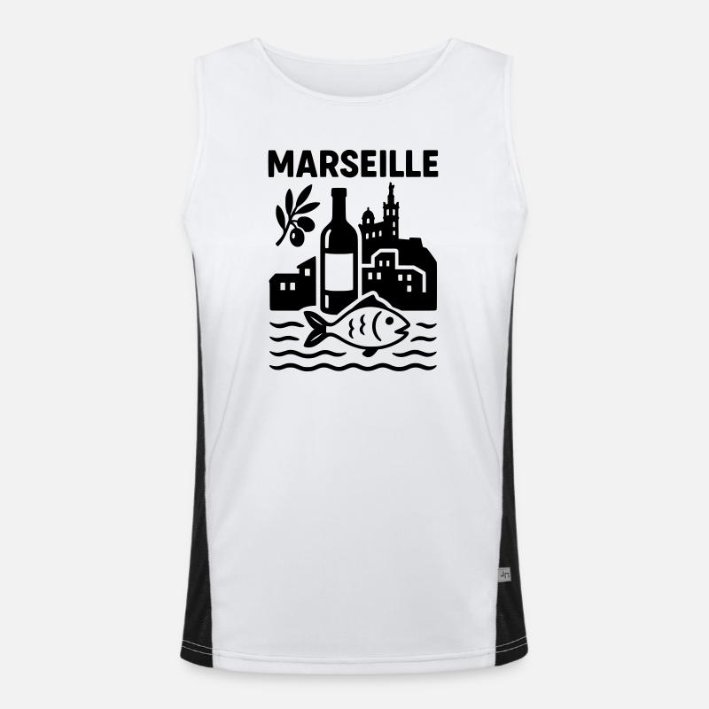 Marseille Silhouette Men's Functional Contrast Tank Top 