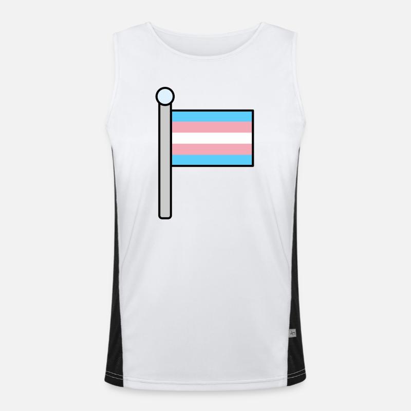Drapeau de la Fierté Trans Débardeur respirant contrasté Homme 