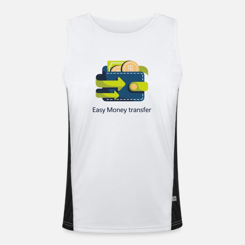 Cashflow-Wallet-Symbol Funktionelles Kontrast-Tank Top für Männer 