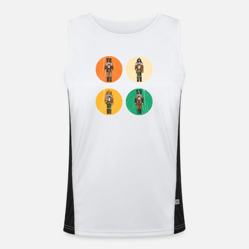 Santa Claus Nutcracker Christmas Men's Functional Contrast Tank Top 