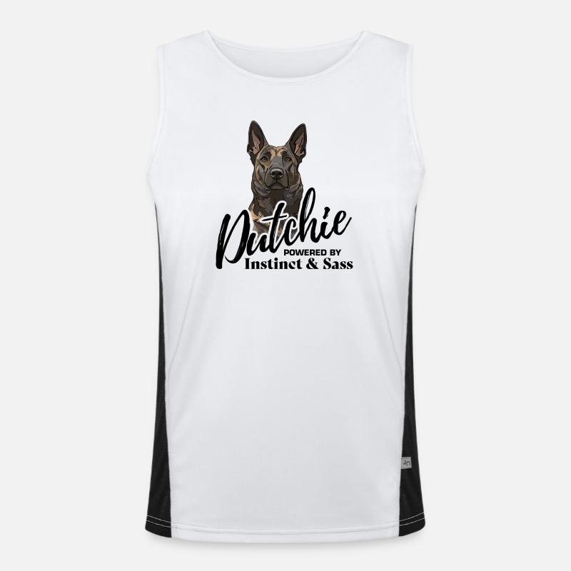 Dutch Shepherd - Dutchie  Men's Functional Contrast Tank Top 