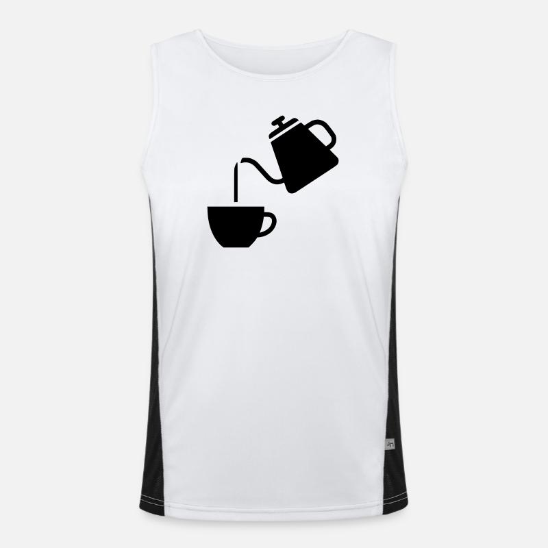 Cafetière minimaliste à verser sur Débardeur respirant contrasté Homme 