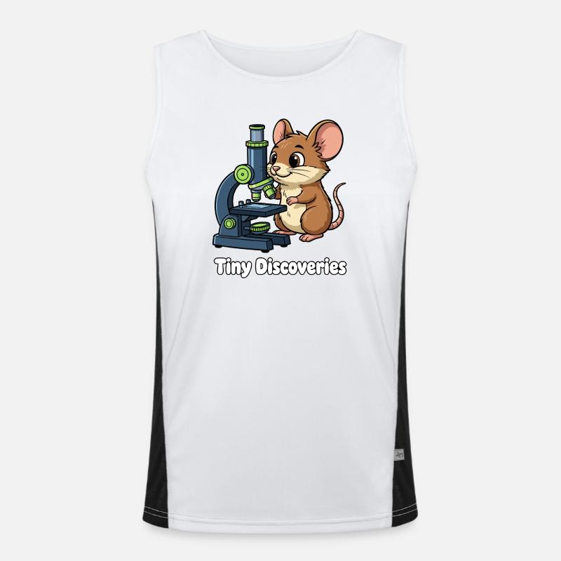 Small Discoveries Mouse Microscope Men's Functional Contrast Tank Top 
