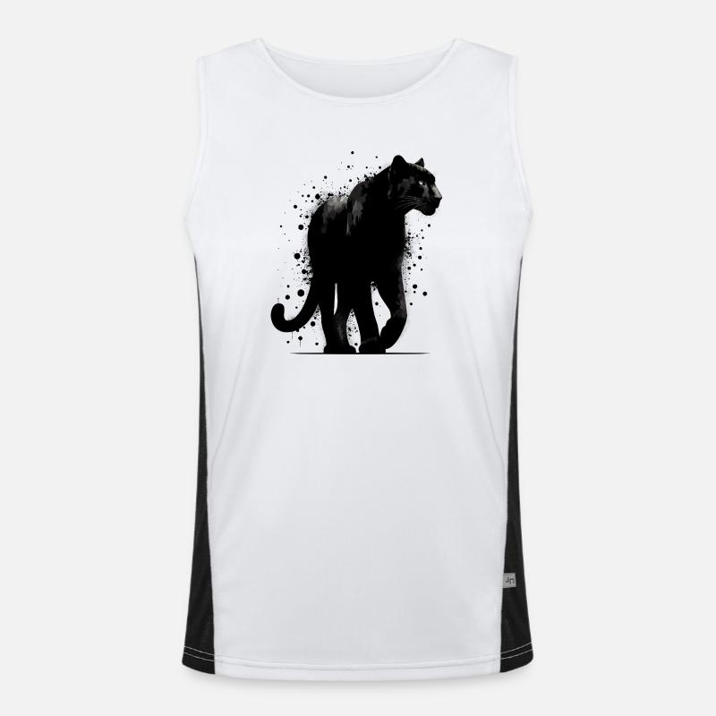 Elegant Panther Men's Functional Contrast Tank Top 
