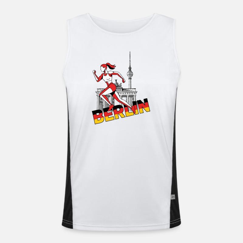 Coureuse Sprint Berlin Débardeur respirant contrasté Homme 