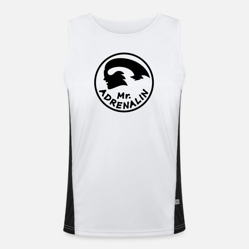 Mr. Adrenalin Rennen Funktionelles Kontrast-Tank Top für Männer 