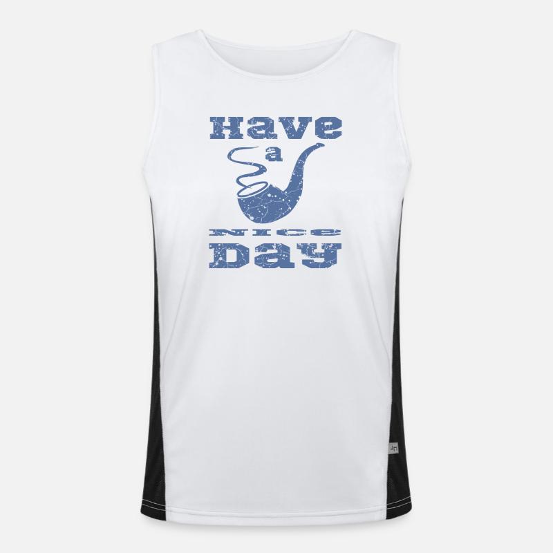 Pfeife mit Spruch Funktionelles Kontrast-Tank Top für Männer 