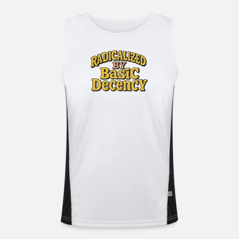 Radicalized by Basic Decency Men's Functional Contrast Tank Top 