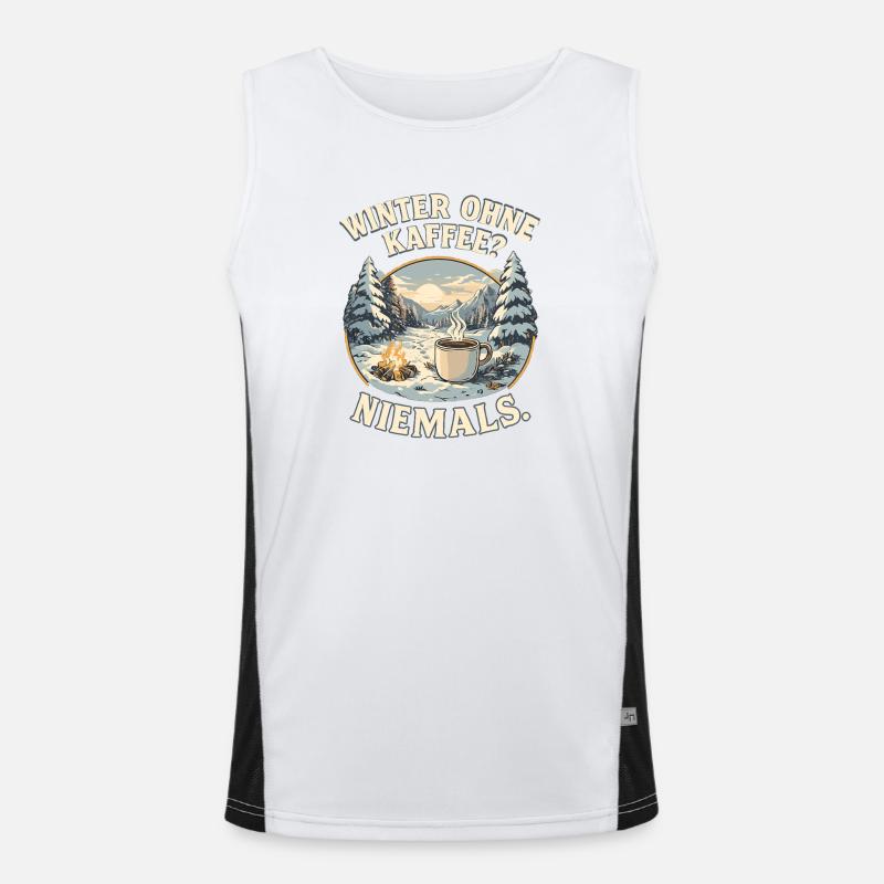 Winter without coffee? Never. Men's Functional Contrast Tank Top 