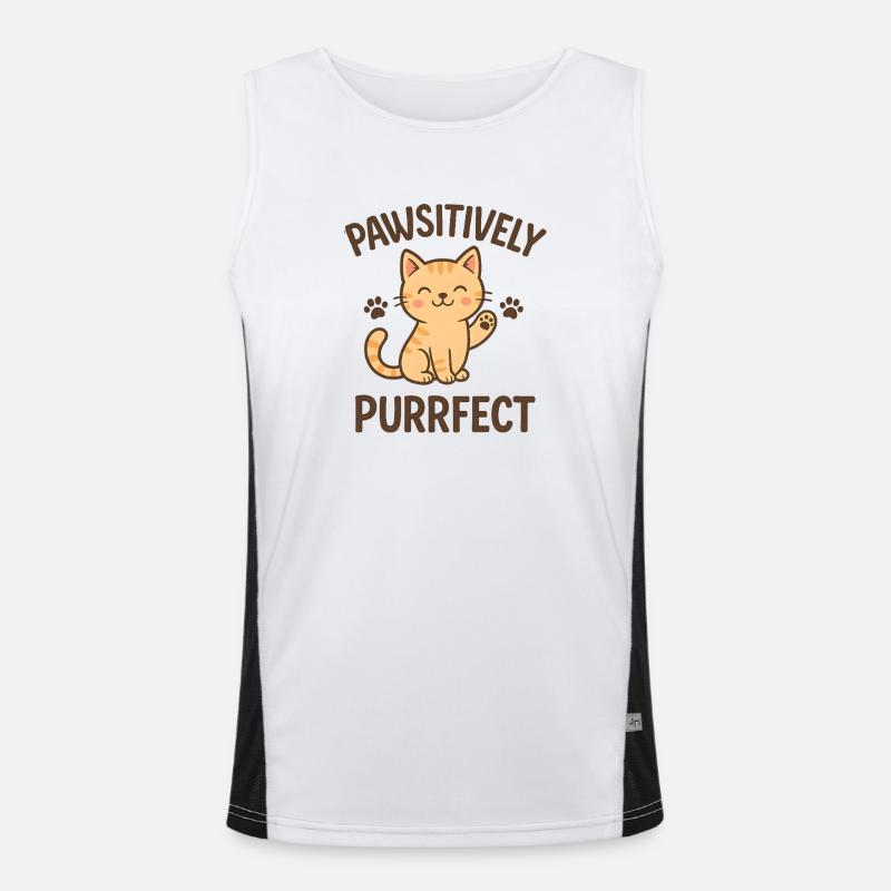 Conception Pathsitively Purrfect Cat Débardeur respirant contrasté Homme 