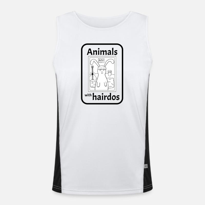 Bunny with hairstyle Men's Functional Contrast Tank Top 