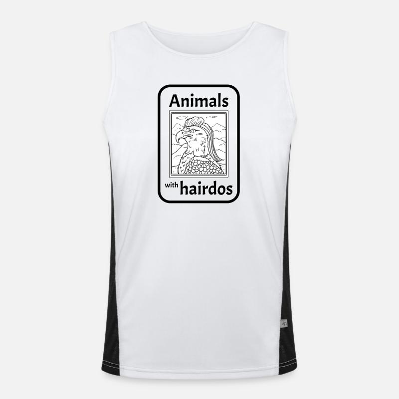 Eagle with mullet hairstyle Men's Functional Contrast Tank Top 